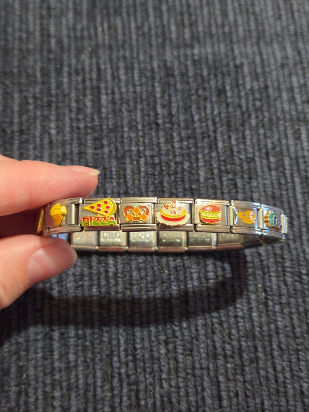 Italian Charm Bracelet Food Theme NEW